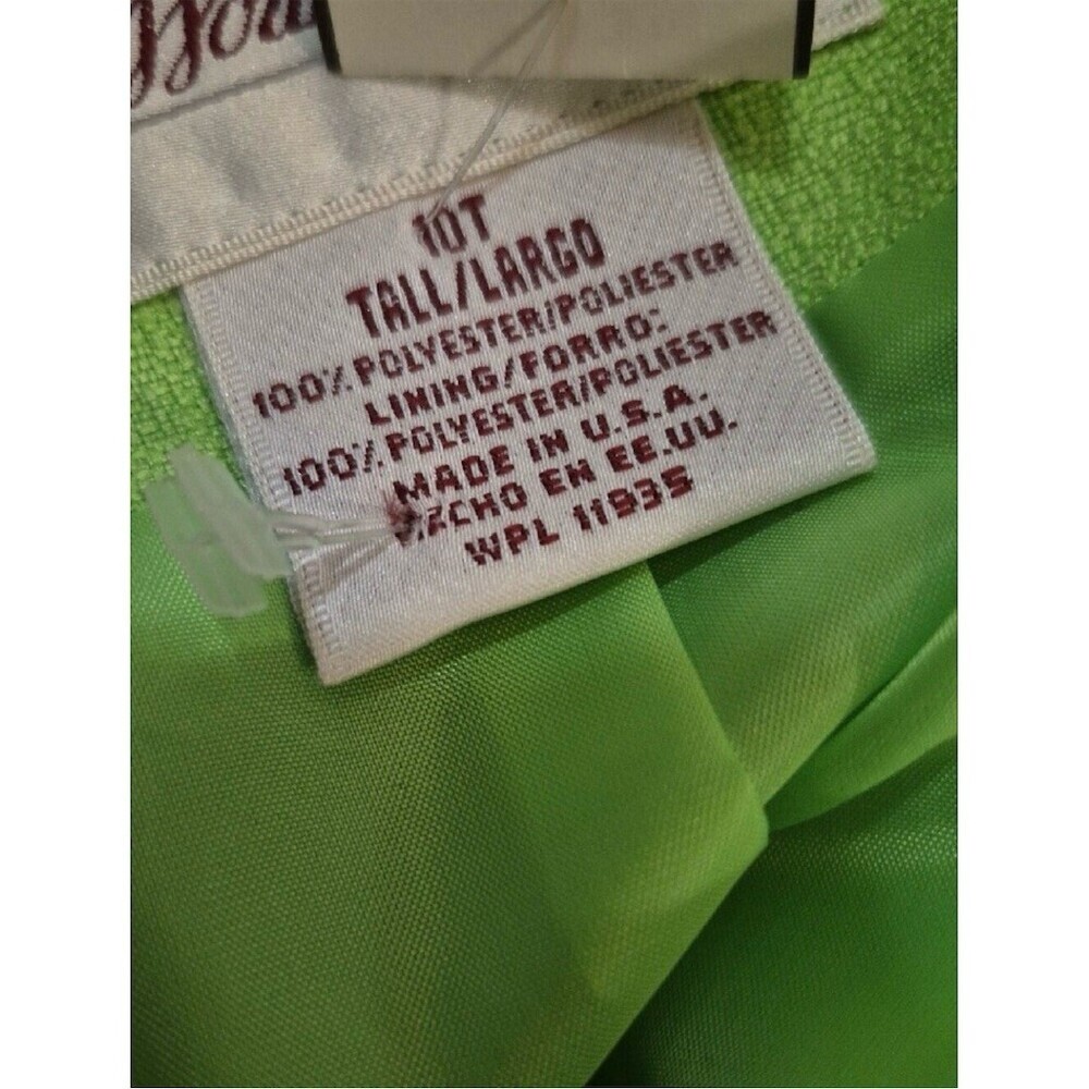 Worthington Blazer Jacket Womens Tall 10 Green Chartreuse Longline - Picture 4 of 9